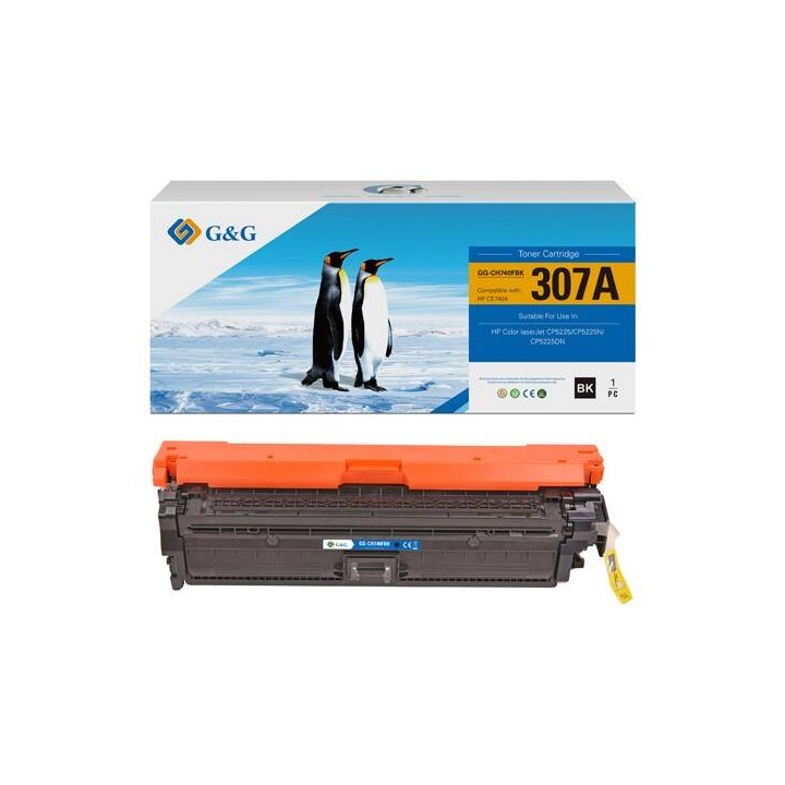 G&G KOMPATYBILNY TONER Z NT-CH740FBK, HP 307A, CE740A, BLACK, 7000S, DLA HP COLOR LASERJET CP5225, N