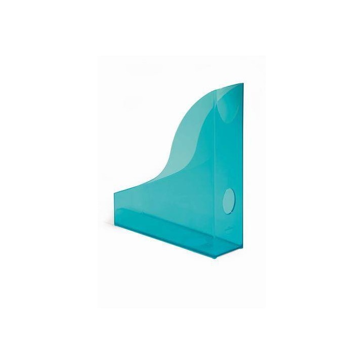 POJEMNIK NA CZASOPISMA Z UCHWYTEM A4 (73X306X241MM) DURABLE BASIC 1701712540 PRZEZROCZYSTY NIEBIESKI