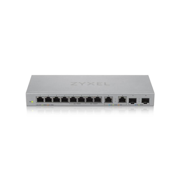 ZYXEL PRZEŁĄCZNIK 12-PORT GIGABIT UNMANAGED SWITCH WITH 8-PORT 1G + 2-PORT 2.5G + 2-PORT SFP+ XGS1010-12-ZZ0102F