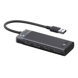 Hub USB UGREEN CM653 4-portowy (szary)