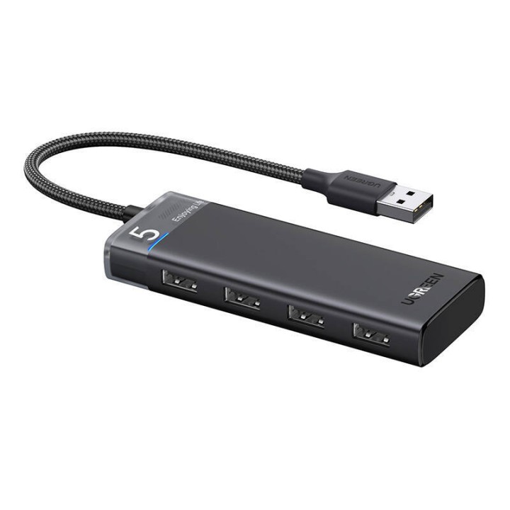 Hub USB UGREEN CM653 4-portowy (szary)