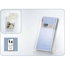 Stojak ekspozycyjny na ulotki DL( 1/3 A4) – idealny na targi DURABLE COMBIBOXX 859019 PRZEZROCZYSTY