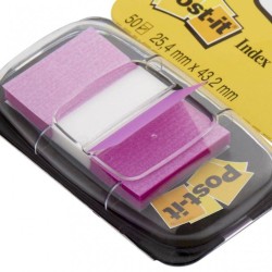 ZAKŁADKI INDEKSUJĄCE FOLIOWE 25,4X43,2MM 3M POST-IT® 680-8 PURPUROWE 50SZT