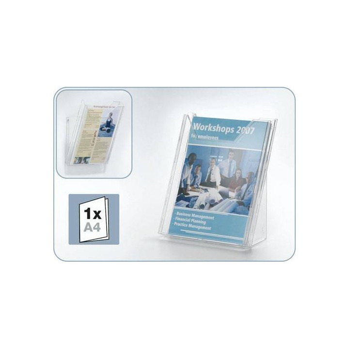 STOJAK NA ULOTKI A4 DURABLE COMBIBOXX 857819 PRZEZROCZYSTY IDELANY NA TARGI