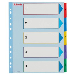 PRZEKŁADKI 1-5 A4 MAXI ESSELTE 100207 MIX