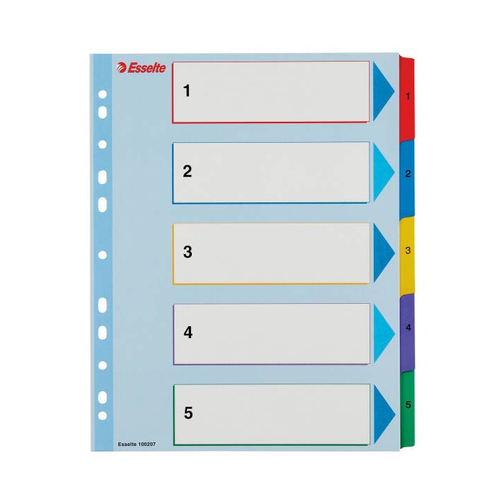 PRZEKŁADKI 1-5 A4 MAXI ESSELTE 100207 MIX