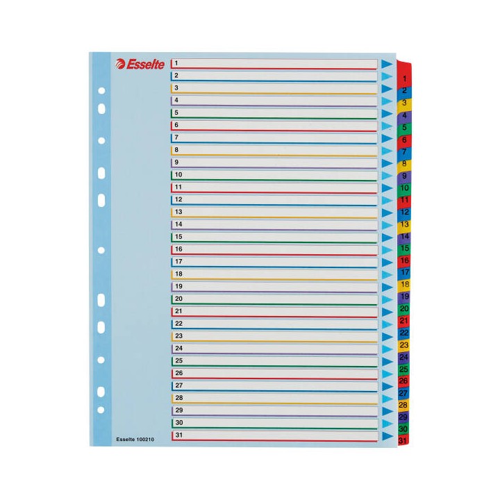 PRZEKŁADKI 1-31 A4 MAXI ESSELTE 100210 MIX