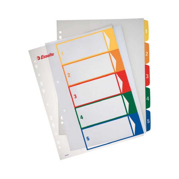 PRZEKŁADKI 1-5 A4 MAXI ESSELTE 100211 MIX PP
