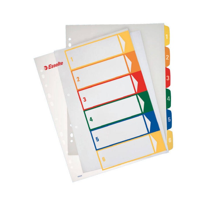 PRZEKŁADKI 1-6 A4 MAXI ESSELTE 100212 MIX PP