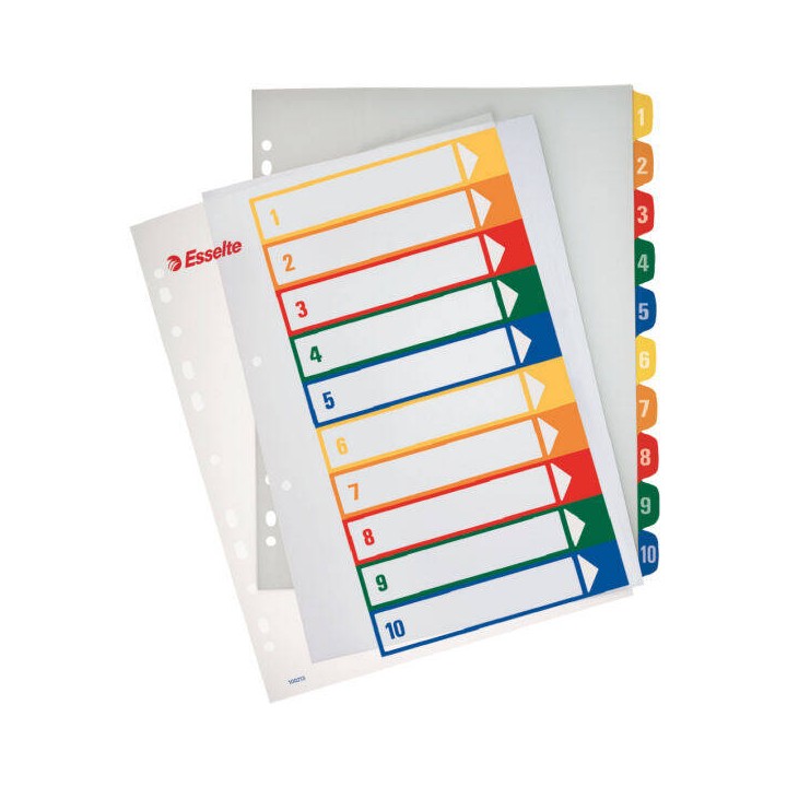 PRZEKŁADKI 1-10 A4 MAXI ESSELTE 100213 MIX PP