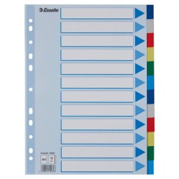 PRZEKŁADKI A4 ESSELTE 15262 MIX PP 12SZT