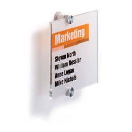 TABLICZKA INFORMACYJNA 148X148MM DURABLE CRYSTAL SIGN 482219 PRZEZROCZYSTA