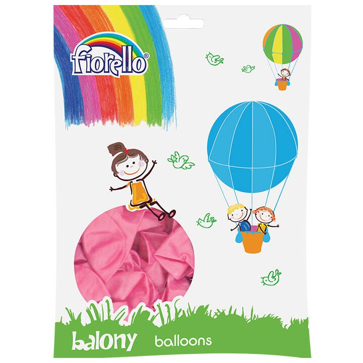 BALONY 12" FIORELLO 170-2121 METALICZNY RÓŻOWY