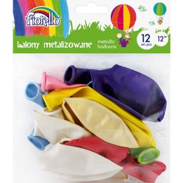 BALONY 12" FIORELLO 170-2455 METALICZNY MIX KOLORÓW 12SZT