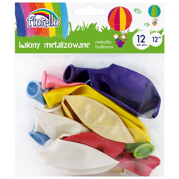 BALONY 12" FIORELLO 170-2455 METALICZNY MIX KOLORÓW 12SZT