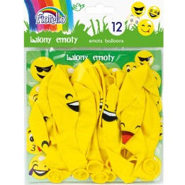 BALONY EMOTY 12" FIORELLO 170-2328 MIX WZORÓW 12SZT