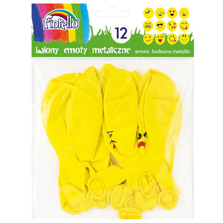 BALONY EMOTY 12" FIORELLO 170-2347 MIX WZORÓW 12SZT
