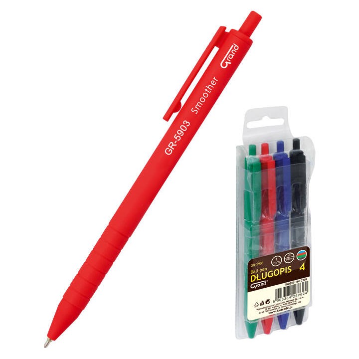 DŁUGOPIS GRAND GR-5903 160-2109 MIX*4 1.0 4SZT