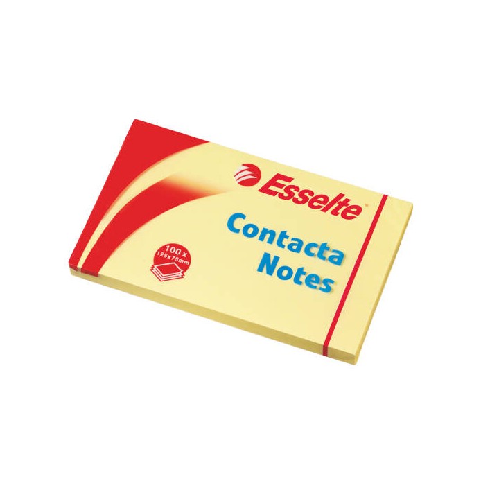KARTECZKI SAMOPRZYLEPNE 75X125 ESSELTE CONTACTA 83001 ŻÓŁTY 100 KART