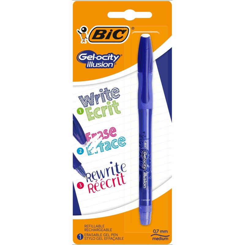 DŁUGOPIS WYMAZYWALNY BIC GEL-OCITY ILLUSION 504895 NIEBIESKI 0.7MM BLISTER DŁUGOPIS WYMAZYWALNY BIC GEL-OCITY ILLUSION 504895 NIEBIESKI 0.7MM BLISTER