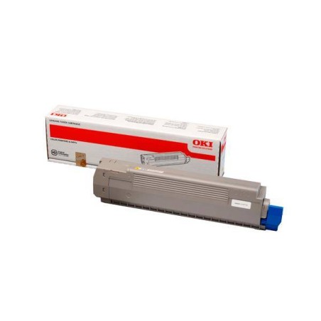 Toner oryginalny OKI C801/C821-TY 44643001 Yellow 7300 stron