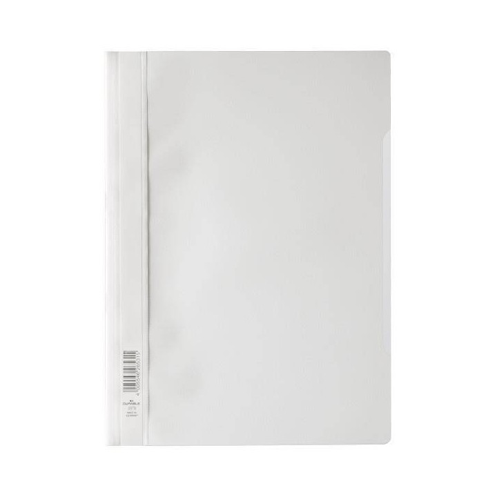 SKOROSZYTY A4 DURABLE 257302 BIAŁE PLASTIKOWY PP 50SZT