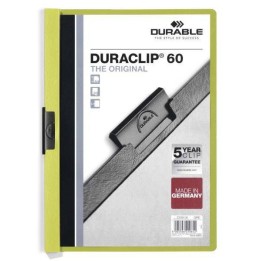 SKOROSZYT ZACISKOWY A4 DURABLE DURACLIP 220905 ZIELONY PLASTIKOWY 60 KRT