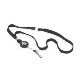 SMYCZ DO IDENTYFIKATORA Z MECHANIZMEM ŚCIĄGAJĄCYM I KARABIŃCZYKIEM DURABLE 822301 CZARNA