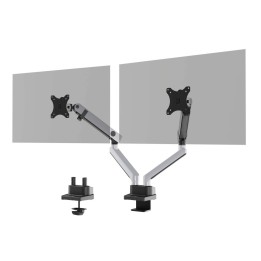 RAMIĘ NA 2 MONITORY STANOWISKO STACJONARNE DURABLE SELECT PLUS 509723 SREBRNE