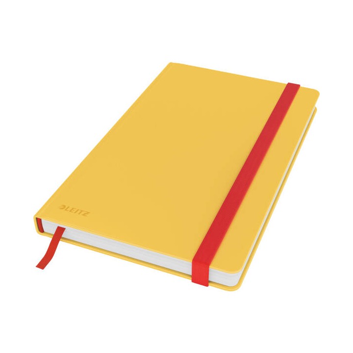 NOTATNIK A5 LEITZ COSY SOFT TOUCH 44540019 CIEPŁY ŻÓŁTY W KRATKĘ TWARDA OPRAWA 96 KARTEK