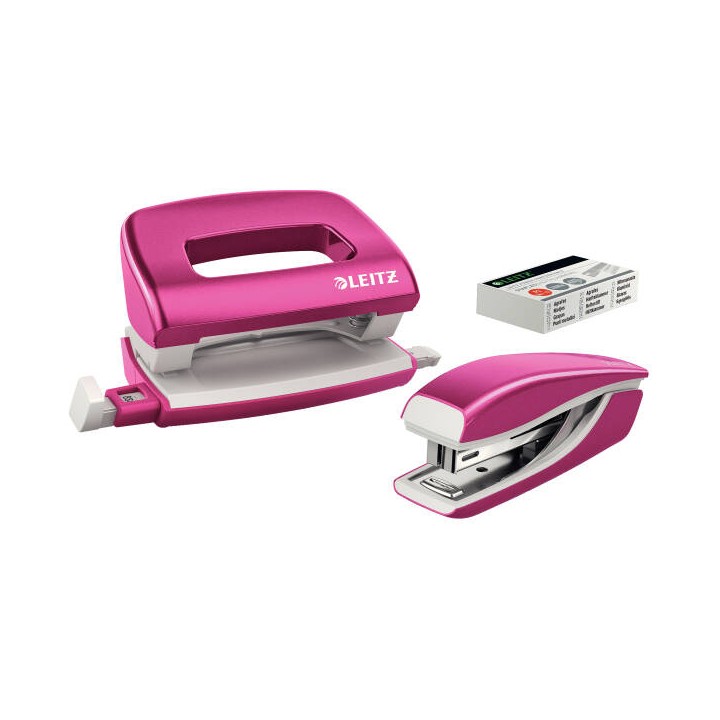 ZESTAW MINI ZSZYWACZ I DZIURKACZ LEITZ NEXXT WOW 55612023 RÓŻOWY