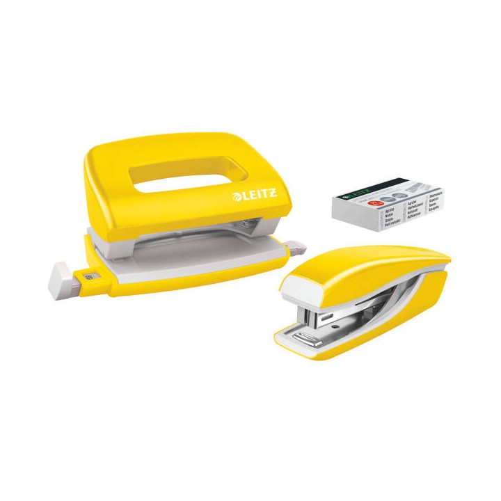 ZESTAW MINI ZSZYWACZ I DZIURKACZ LEITZ NEXXT WOW 55612016 ŻÓŁTY