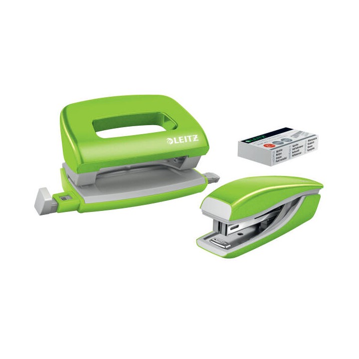 ZESTAW MINI ZSZYWACZ I DZIURKACZ LEITZ NEXXT WOW 55612054 ZIELONY