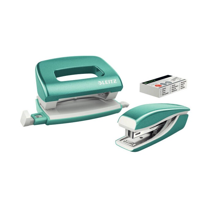 ZESTAW MINI ZSZYWACZ I DZIURKACZ LEITZ NEXXT WOW 55612051 TURKUSOWY