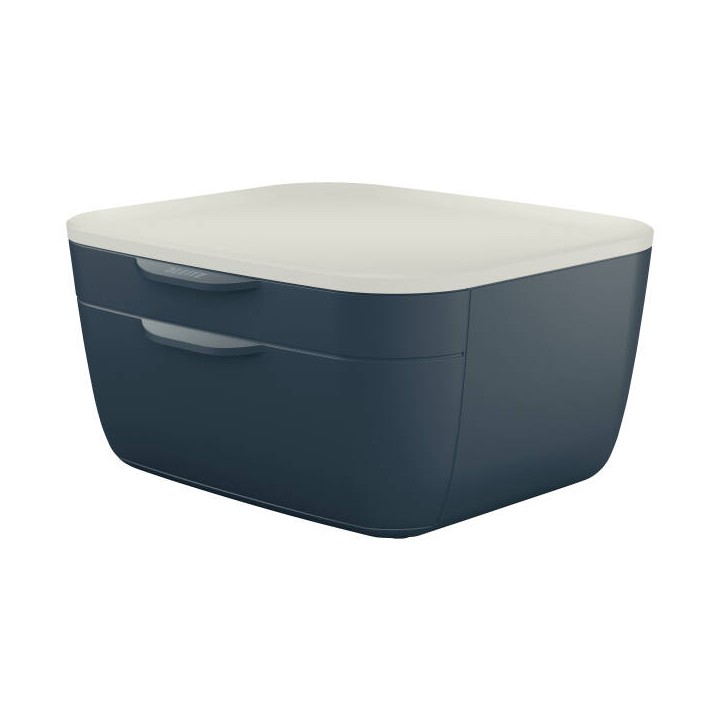 POJEMNIK Z SZUFLADAMI 251X275X143MM LEITZ COSY 53570089 AKSAMITNY SZARY 2 SZUFLADY