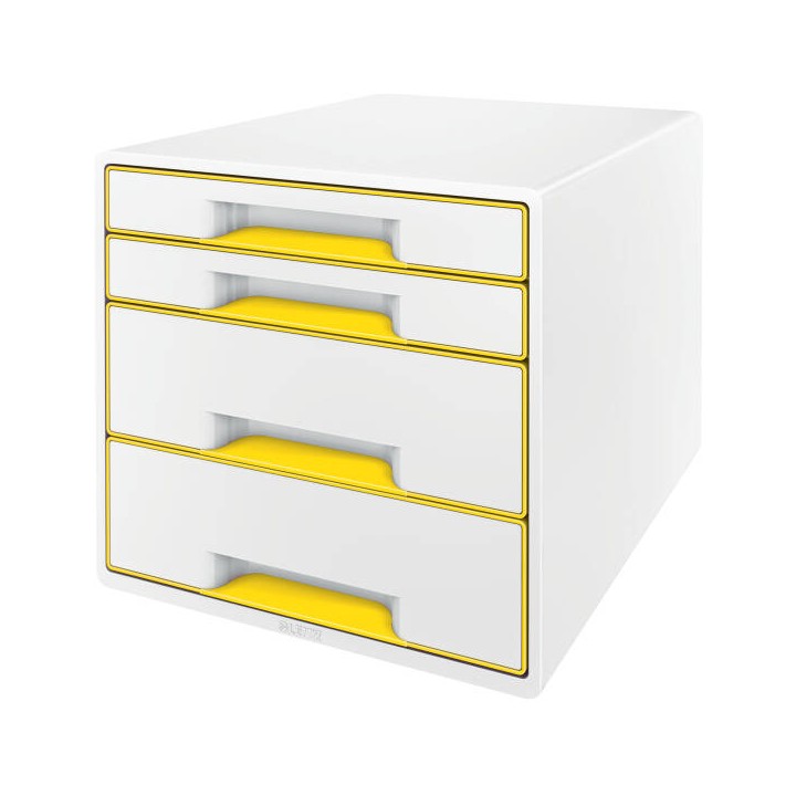 POJEMNIK Z SZUFLADAMI 287X363X270MM LEITZ WOW CUBE 52132016 ŻÓŁTY 4 SZUFLADY