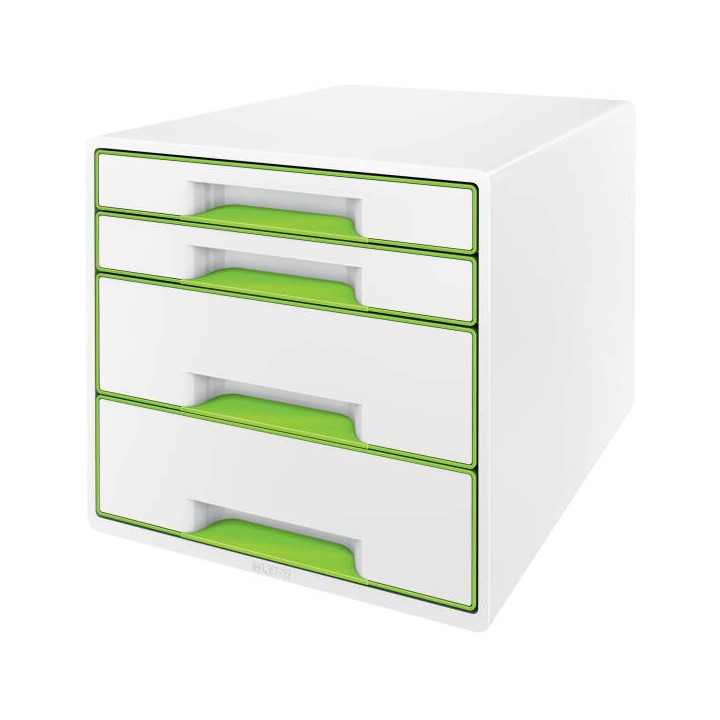 POJEMNIK Z SZUFLADAMI 287X363X270MM LEITZ WOW CUBE 52132054 ZIELONY 4 SZUFLADY