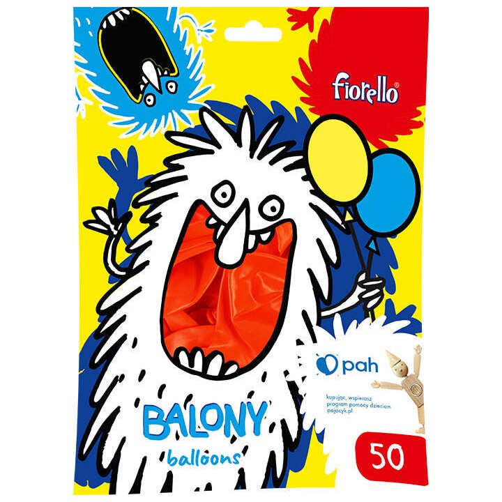 BALONY 10" FIORELLO 170-2630 METALICZNY CZERWONY 50SZT