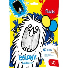 BALONY 12" FIORELLO 170-2633 METALICZNY BIAŁY 50SZT