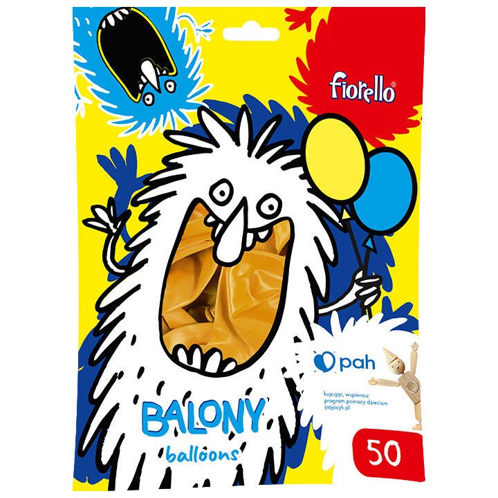 BALONY 12" FIORELLO 170-2635 METALICZNY ZŁOTY 50SZT