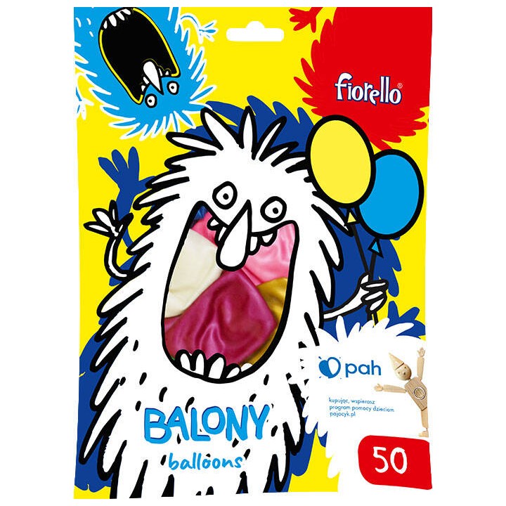 BALONY 12" FIORELLO 170-2636 METALICZNY MIX KOLORÓW 50SZT