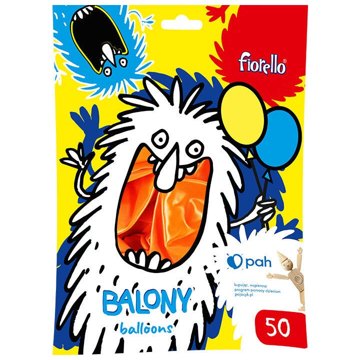 BALONY 12" FIORELLO 170-2657 METALICZNY POMARAŃCZOWY 50SZT