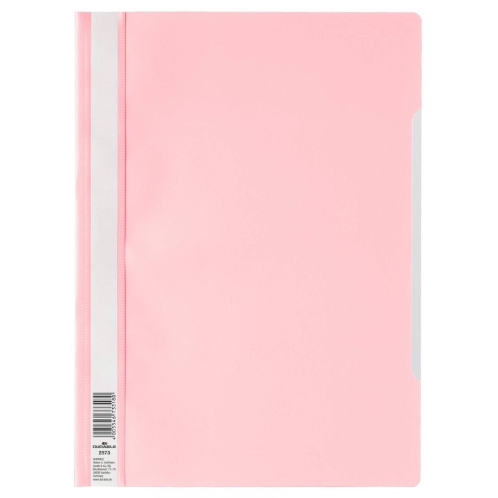SKOROSZYT A4 DURABLE 257308 RÓŻOWY PLASTIKOWY PP 50SZT