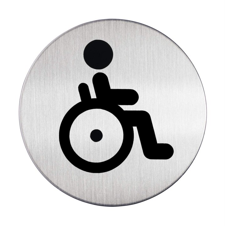 PIKTOGRAM WC DLA OSÓB NIEPEŁNOSPRAWNYCH 83 MM DURABLE PICTO 490623