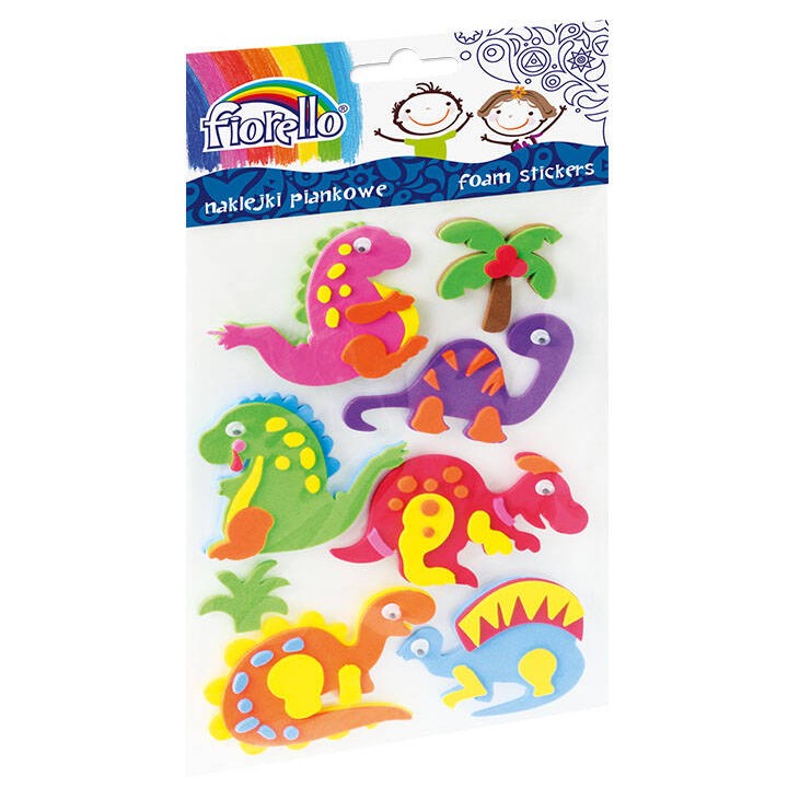 NAKLEJKI DEKORACYJNE PIANKOWE FIORELLO GR-NP130 DINOZURY 170-2386 MIX
