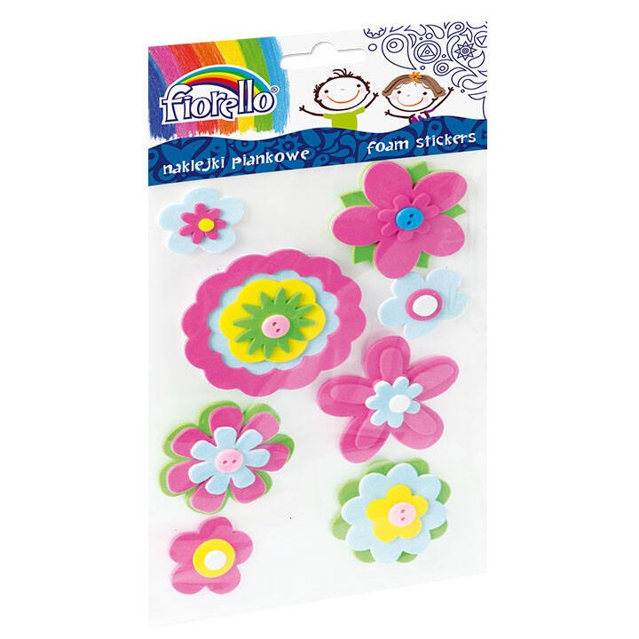 NAKLEJKI DEKORACYJNE PIANKOWE FIORELLO GR-NP290 KWIATY 170-2388 MIX