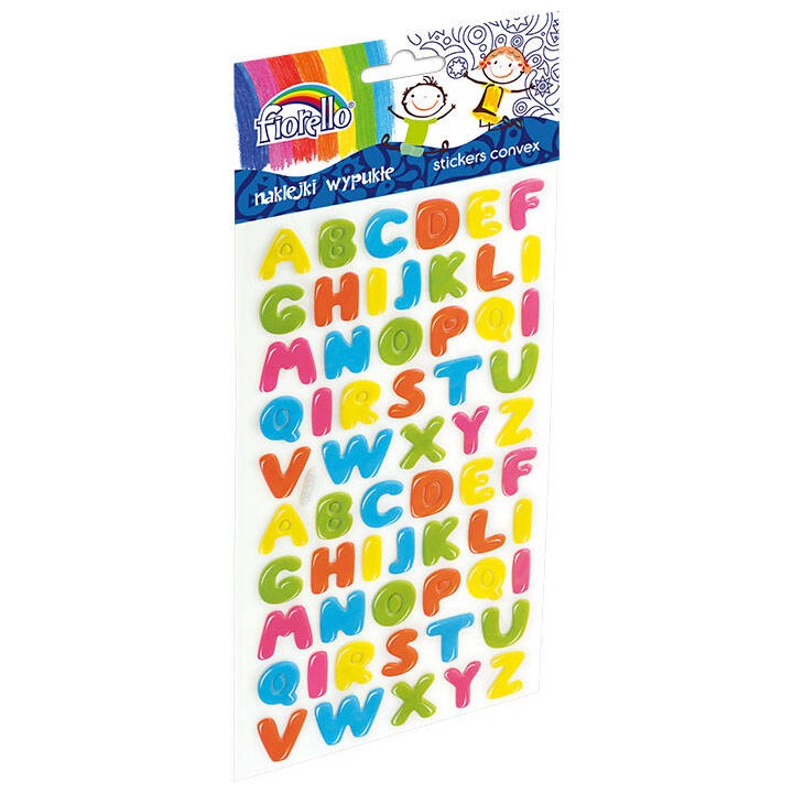 NAKLEJKI DEKORACYJNE WYPUKŁE FIORELLO GR-NP141 LITERY 170-2457 MIX