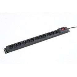 ARMAC LISTWA PRZECIWPRZEPIĘCIOWA M12/16A RACK 19'' 1.5M CZARNA (12 GNIAZD)