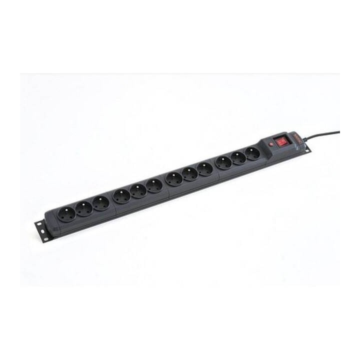 ARMAC LISTWA PRZECIWPRZEPIĘCIOWA M12/16A RACK 19'' 1.5M CZARNA (12 GNIAZD)
