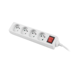 LANBERG LISTWA ZASILAJĄCA 1,5M, BIAŁA, 4 GNIAZDA, Z WYŁĄCZNIKIEM, KABEL WYKONANY Z PEŁNEJ MIEDZI